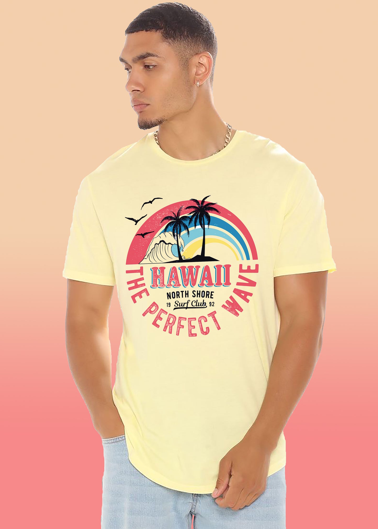 VLAM Mens Hawaii Beach Vibes Tshirt