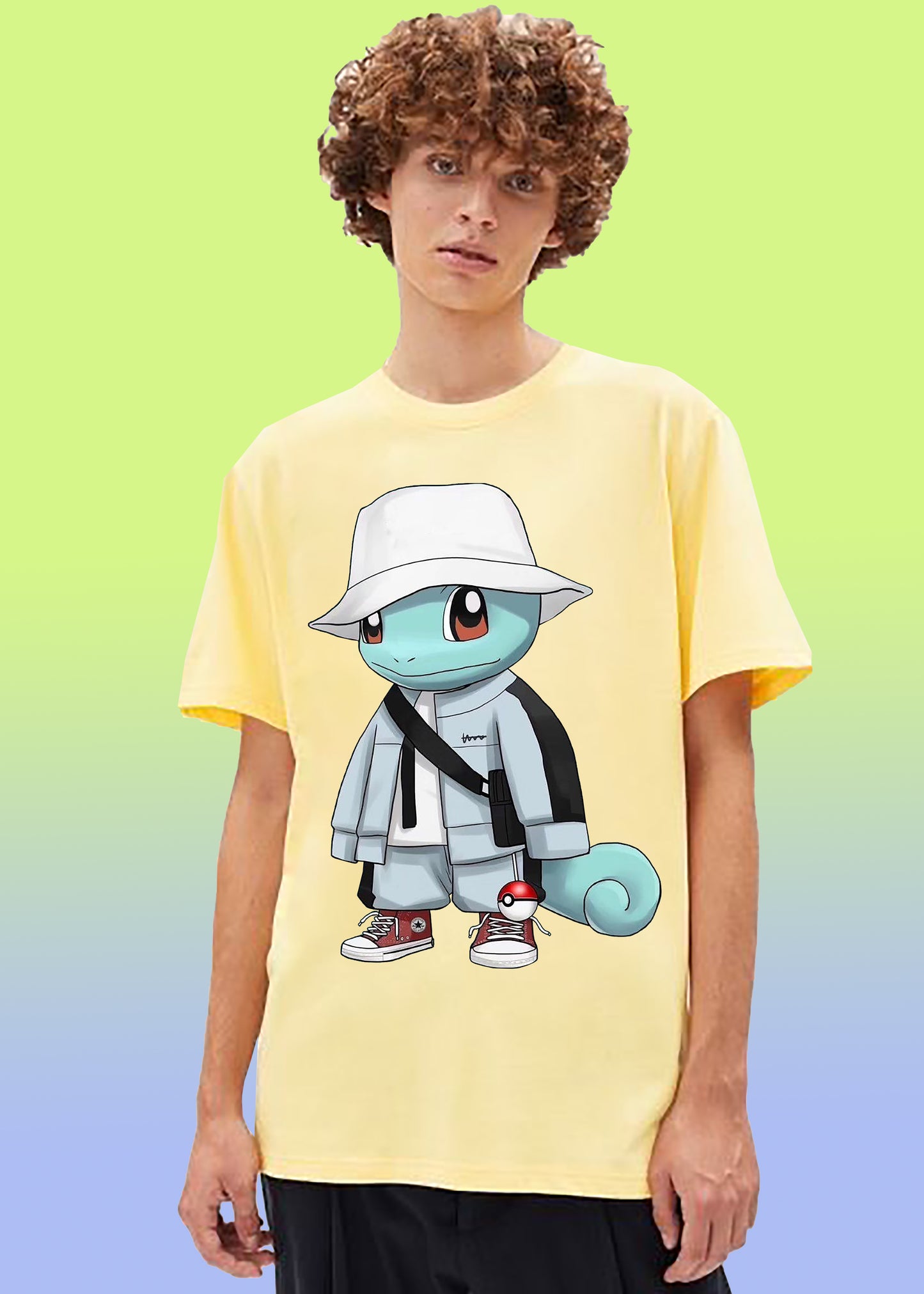 VLAM Squirtle Pokemon T-shirt For Men