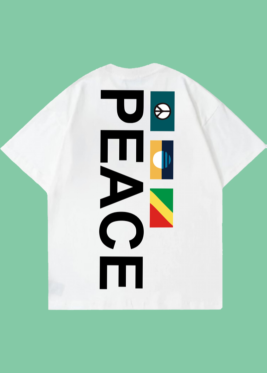 VLAM Peace Unisex Back Print Oversized Tshirt