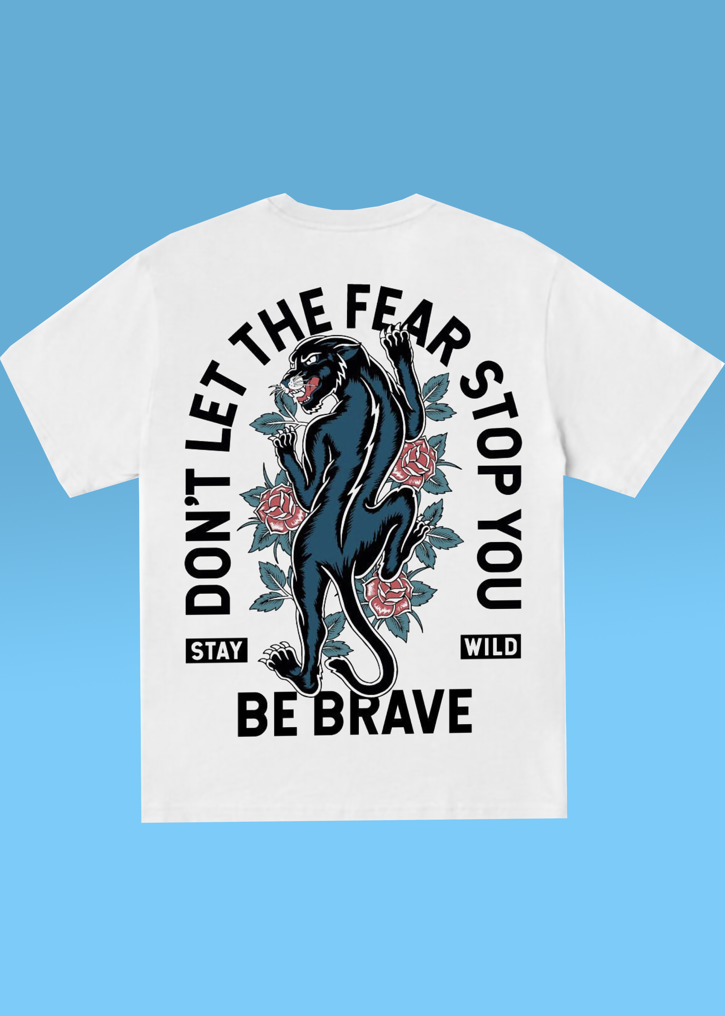 VLAM Be Brave Back Print Regular Fit Tshirt