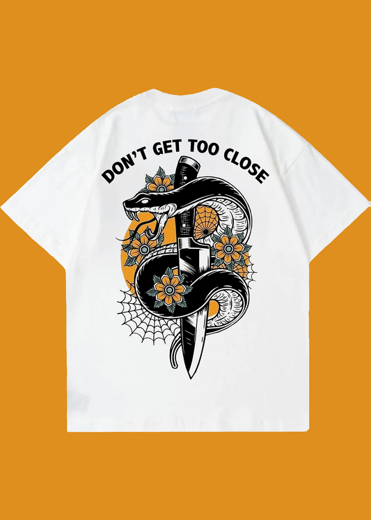 VLAM Don't Get Too Close Back Print Oversized Tshirt