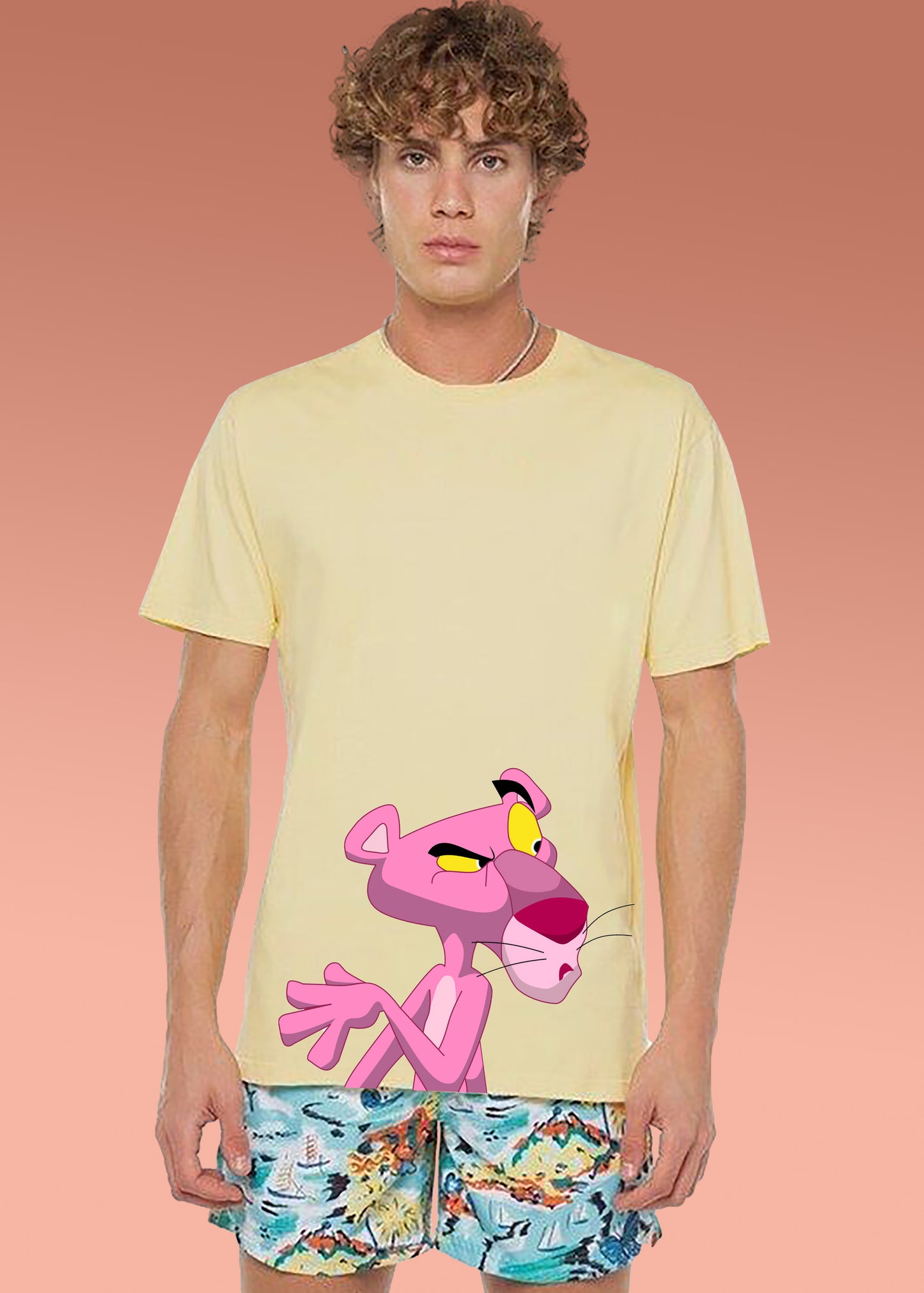 VLAM Pink Cartoon Print T-shirt