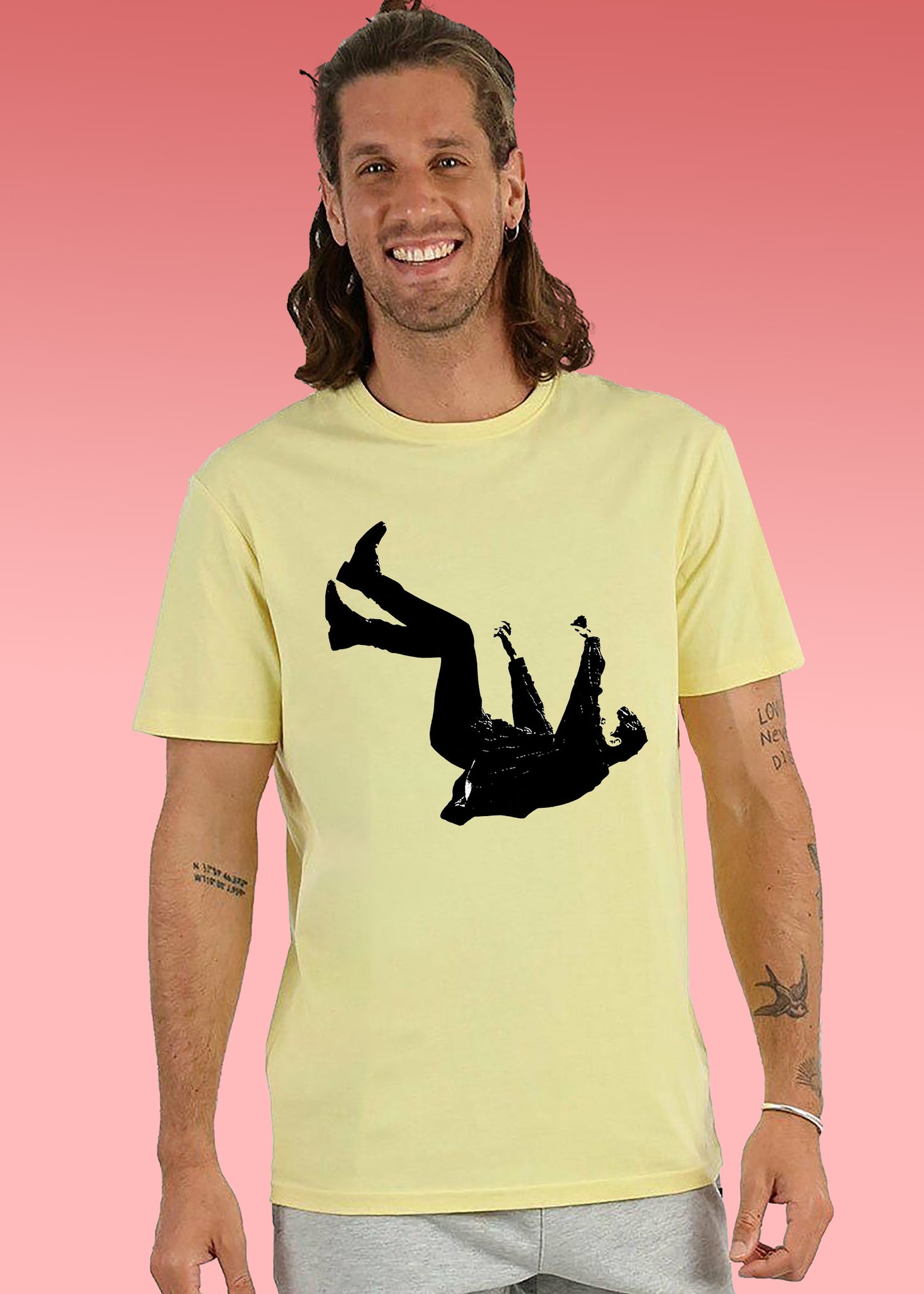 VLAM Falling Man GraphIc Printed Tshirt