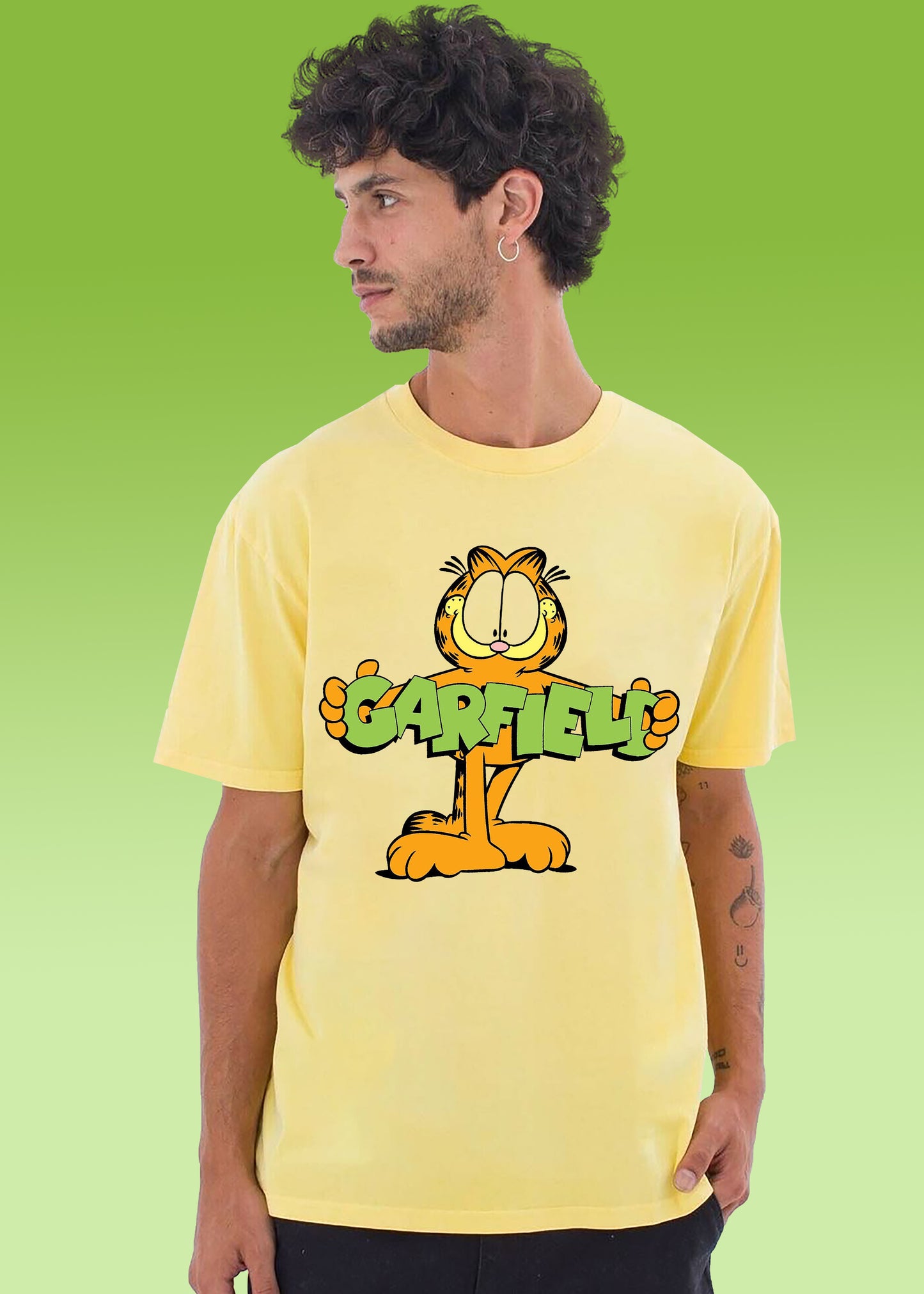 VLAM Garfield Cartoon Printed T-shirt