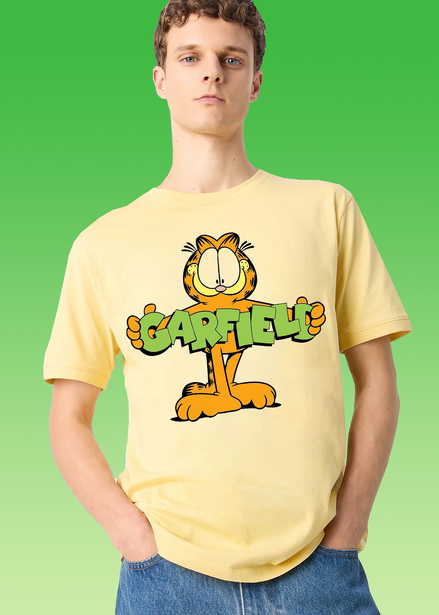 VLAM Garfield Cartoon Printed T-shirt