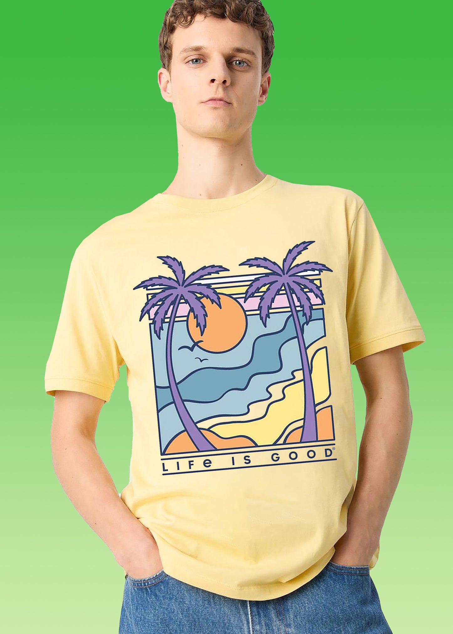 VLAM Life Is Good Print Mens T-shirt