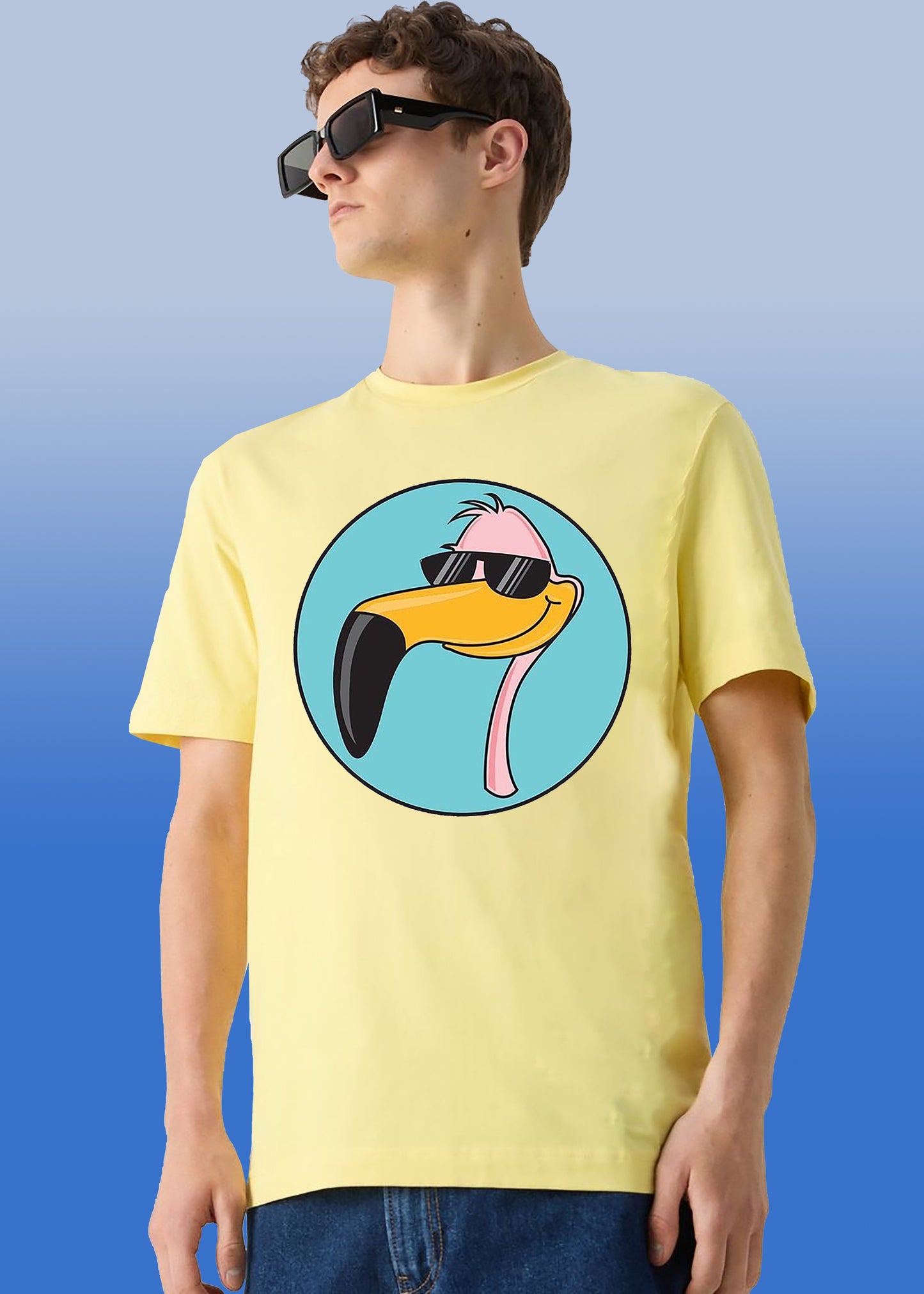 VLAM Mens Funny Flamingo T-shirt