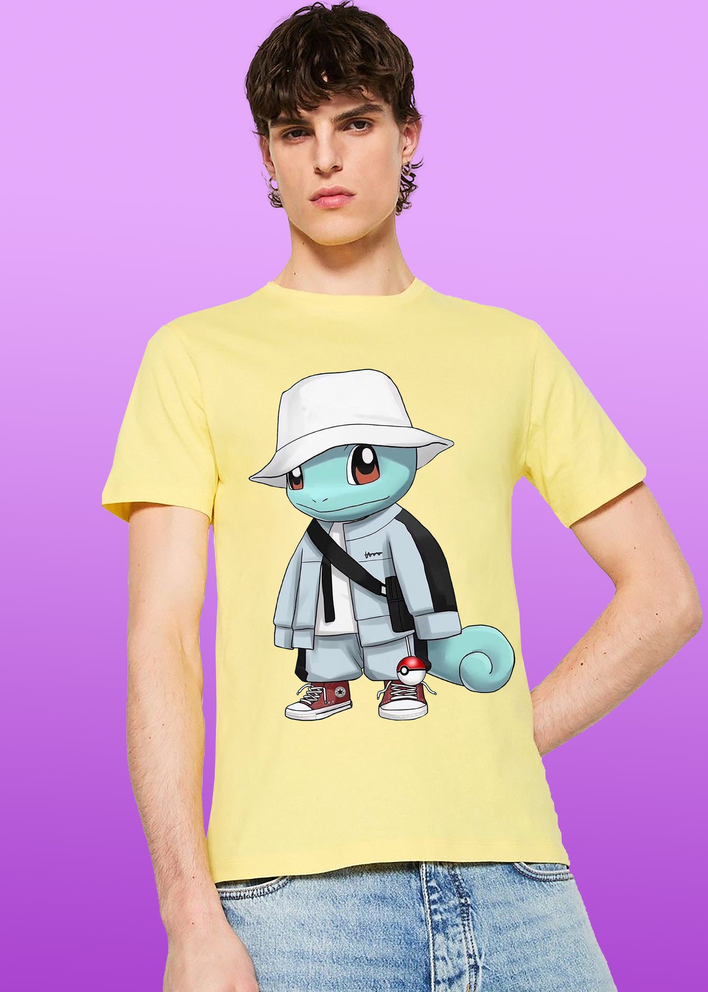 VLAM Squirtle Pokemon T-shirt For Men