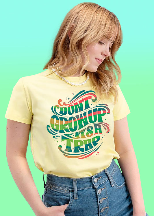 VLAM Funny Quote Print Womens Tshirt