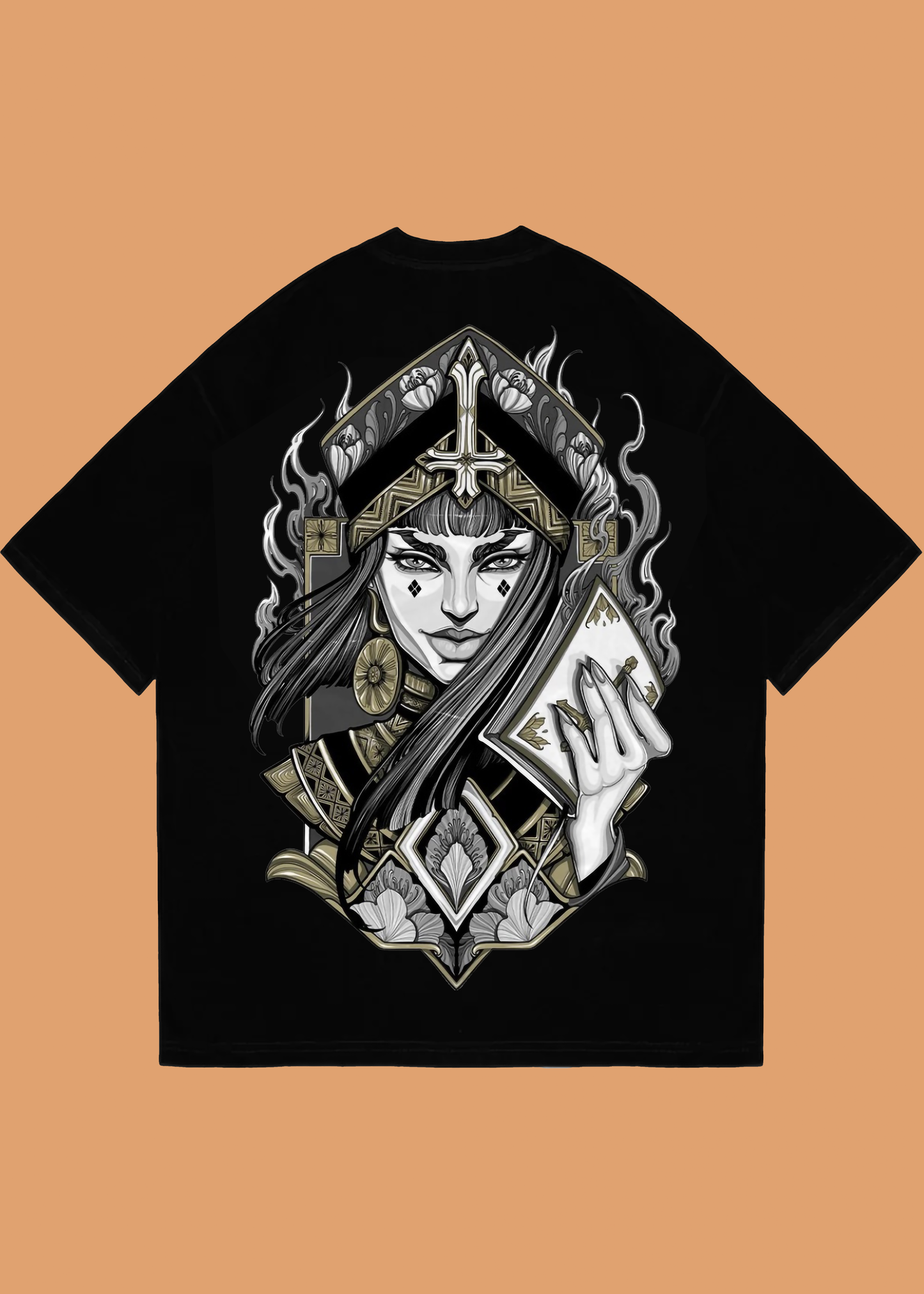 VLAM Vintage Art Back Print Unisex Oversized Tshirt