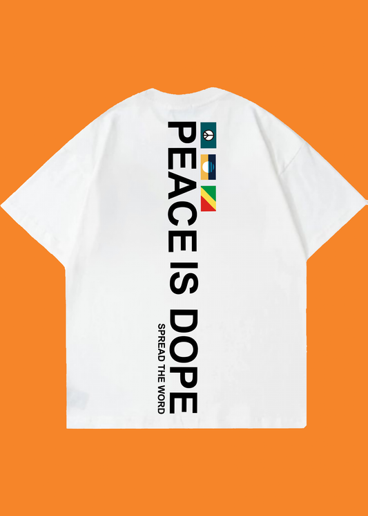 VLAM Peace is Dope Back Print Unisex Oversized Tshirt
