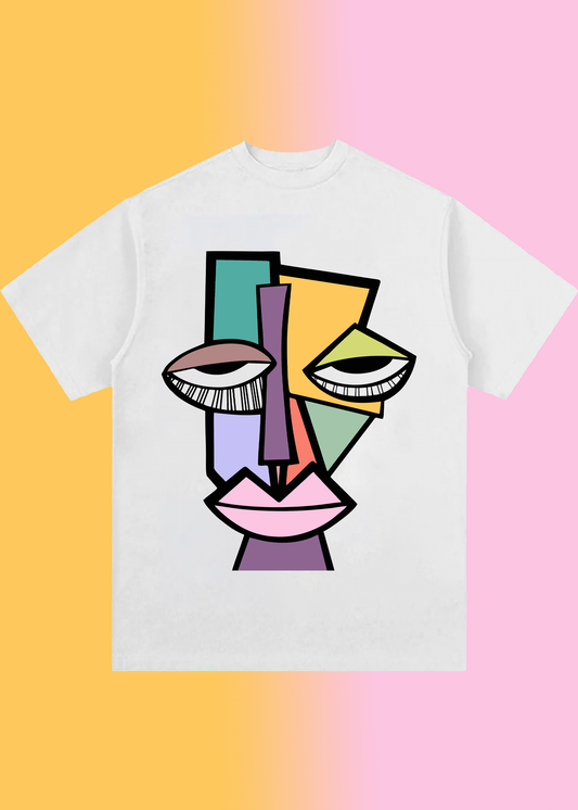 VLAM Faceart Oversized Women Tshirt