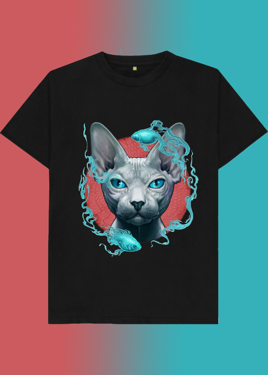VLAM Trippy Cat Regular Fit Unisex Tshirt