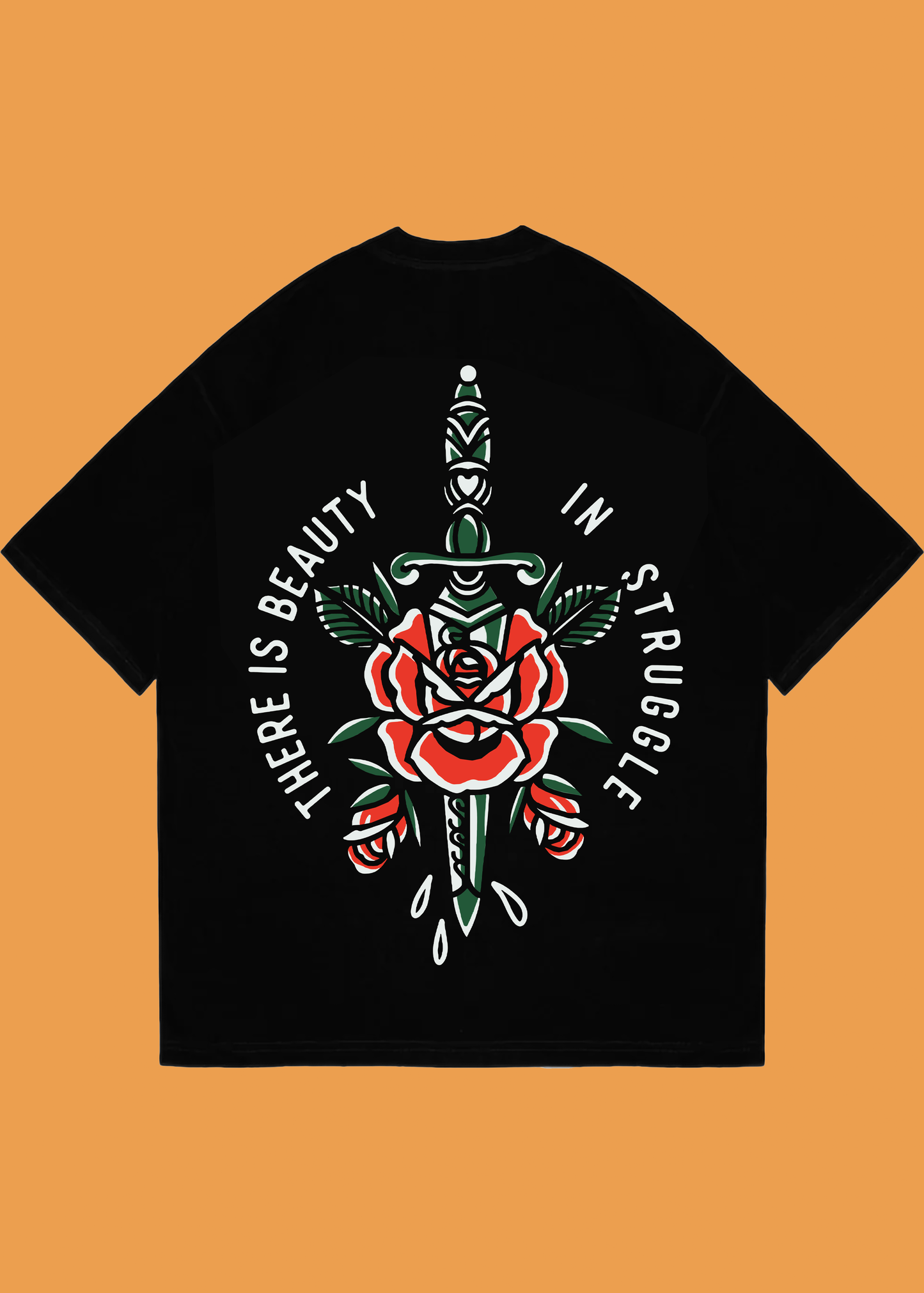 VLAM There Is Beauty In Struggle Back Print Oversized Tshirt