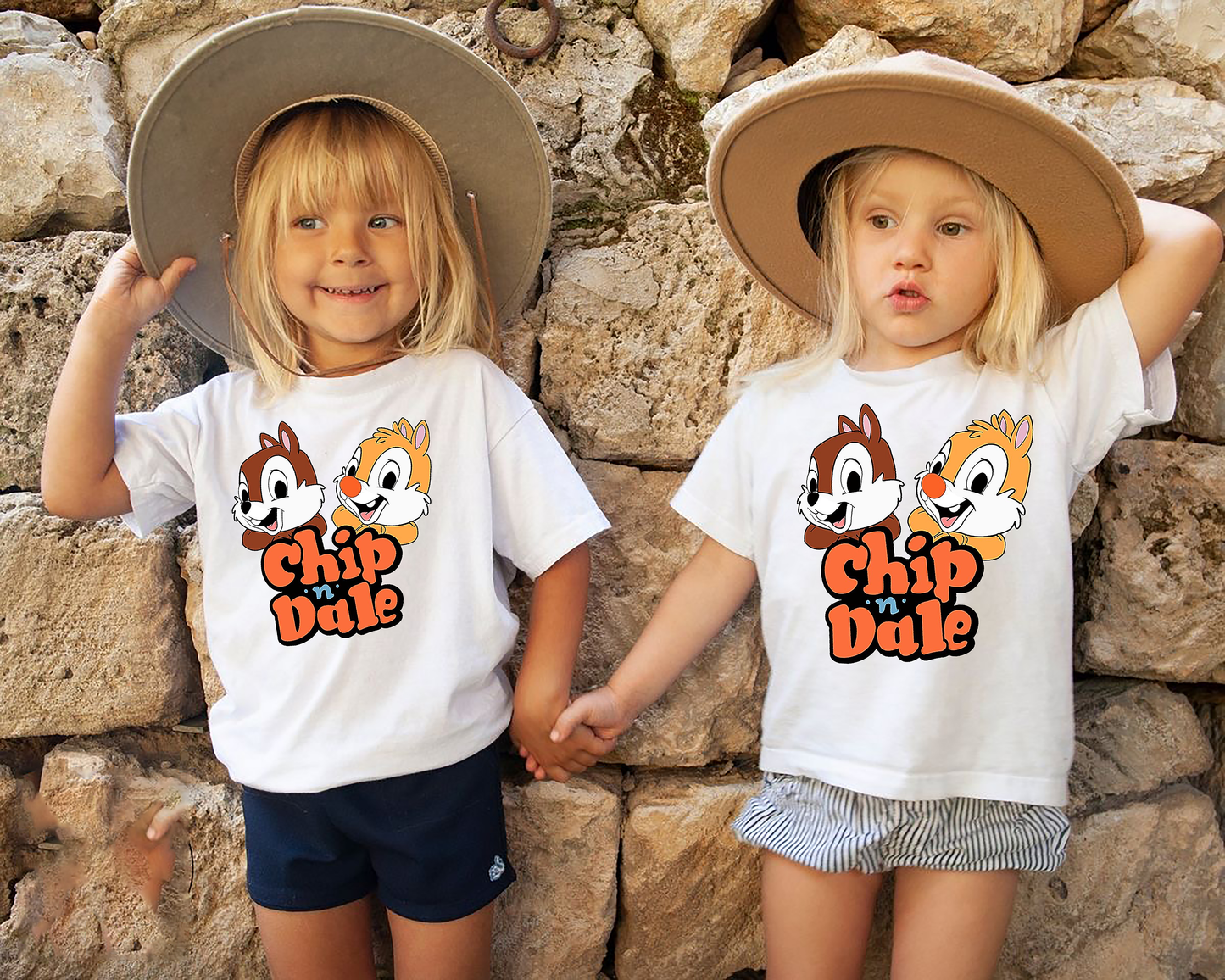 VLAM Chip and Dale Kids Cartoon Tshirt  (Pack of 2)