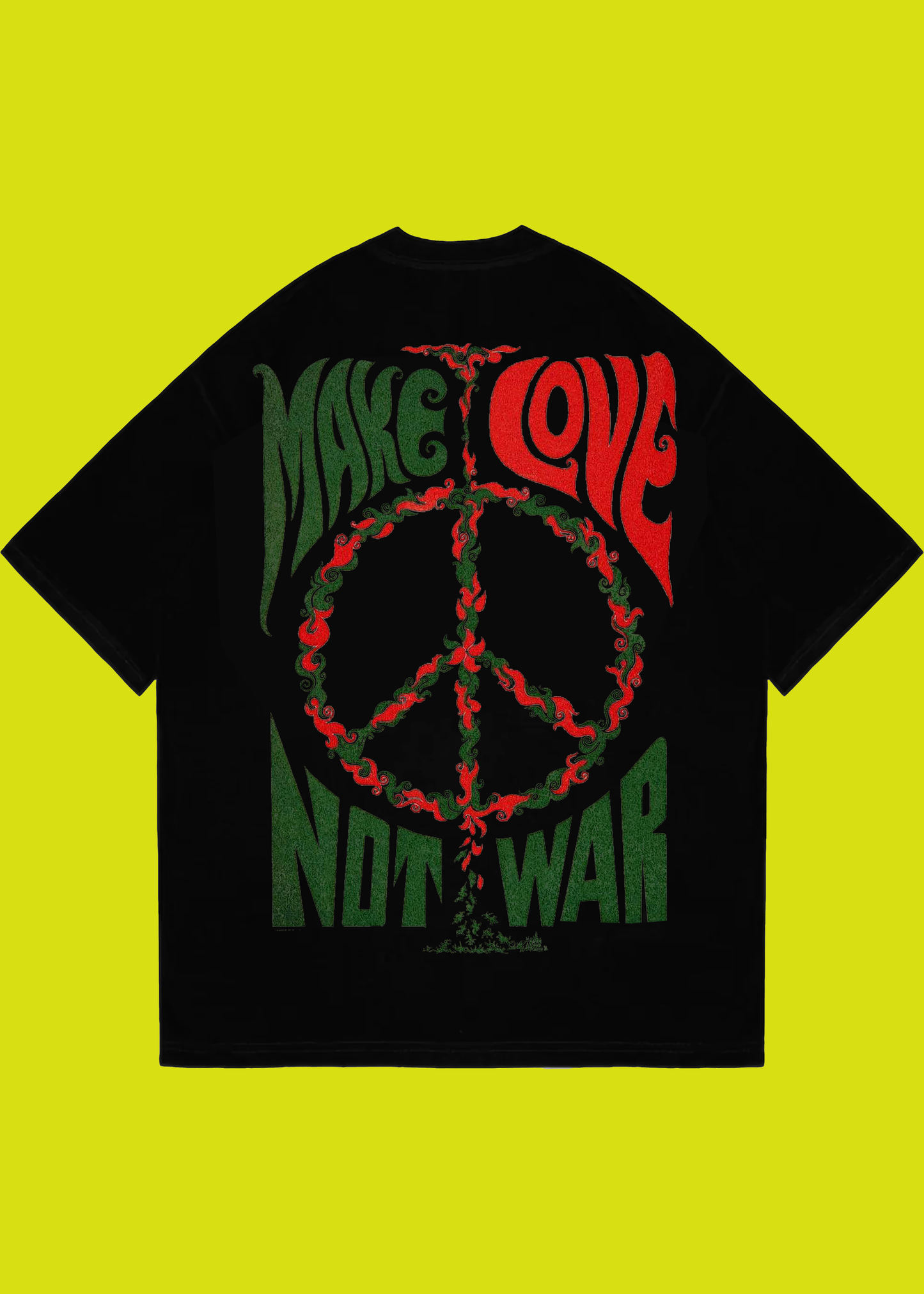 VLAM Make Love Not War Back Print Oversized Tshirt