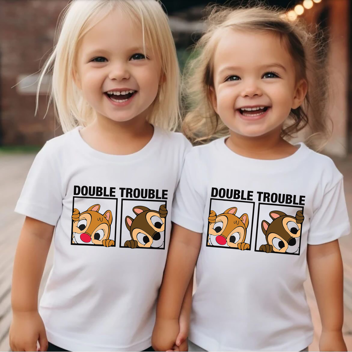VLAM Double Trouble Cartoon Print Kids Tshirt  (Pack of 2)