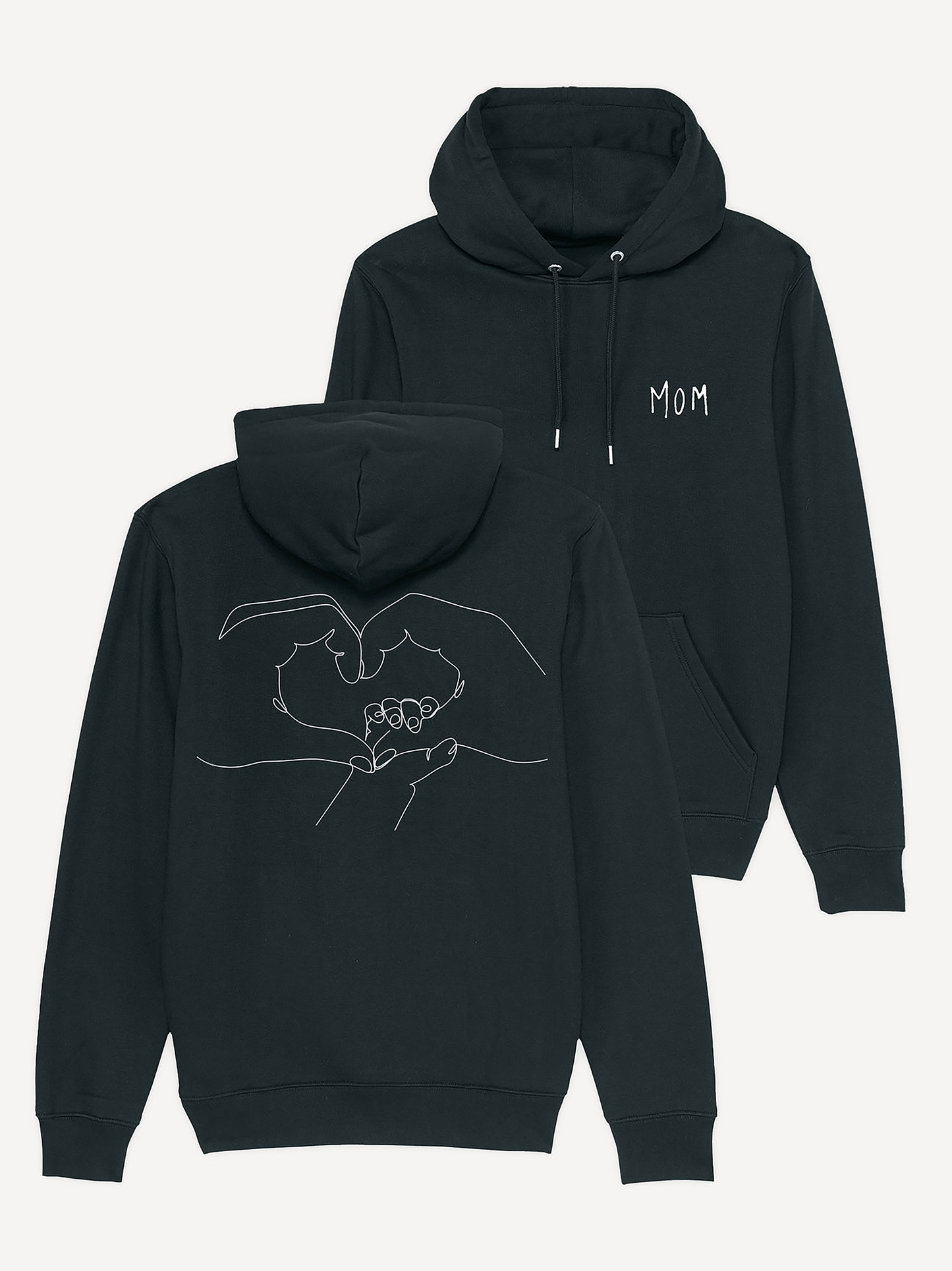 Black Graphic Printed Hoodie