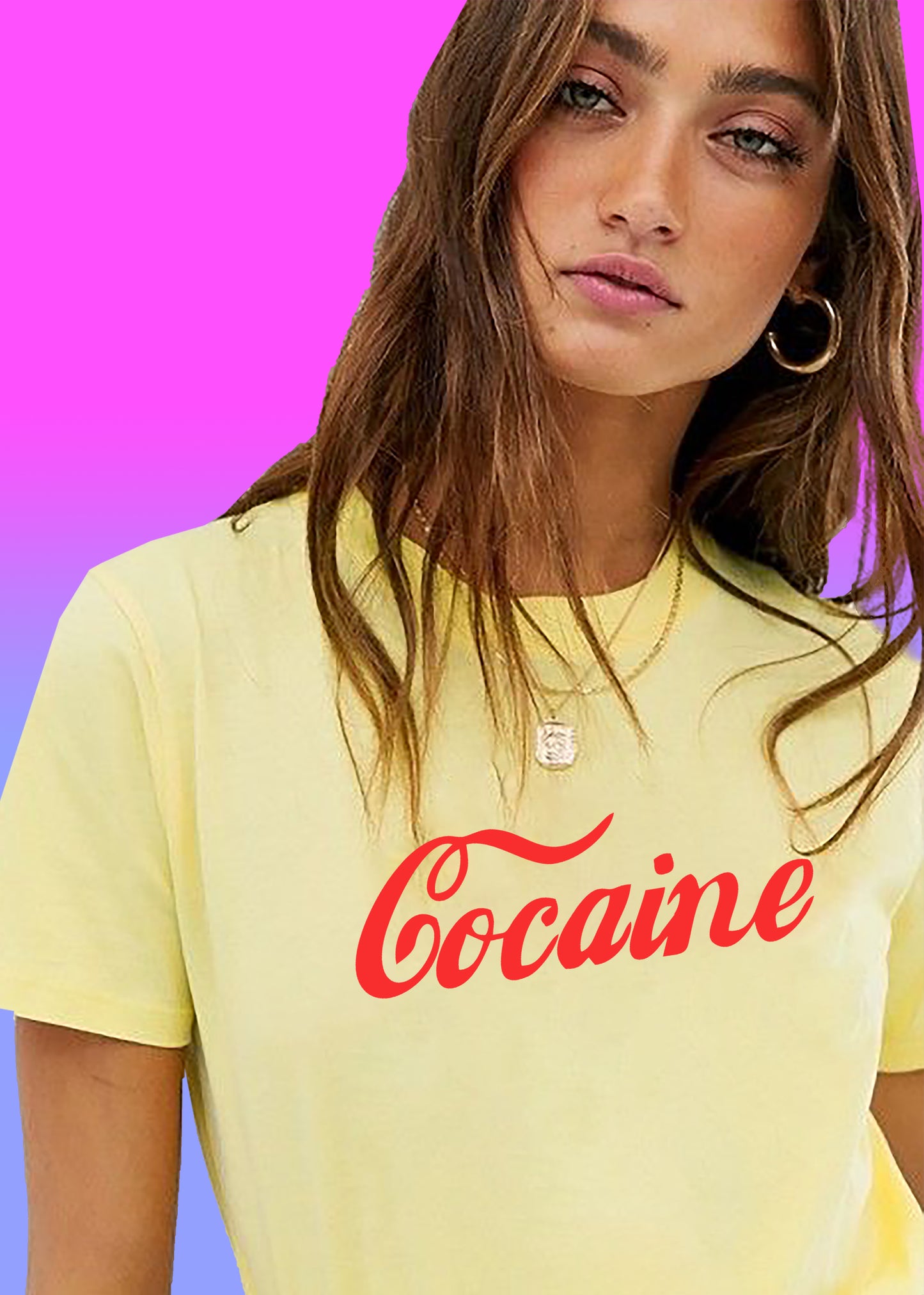 VLAM Trendy Cocaine T-shirt For Women