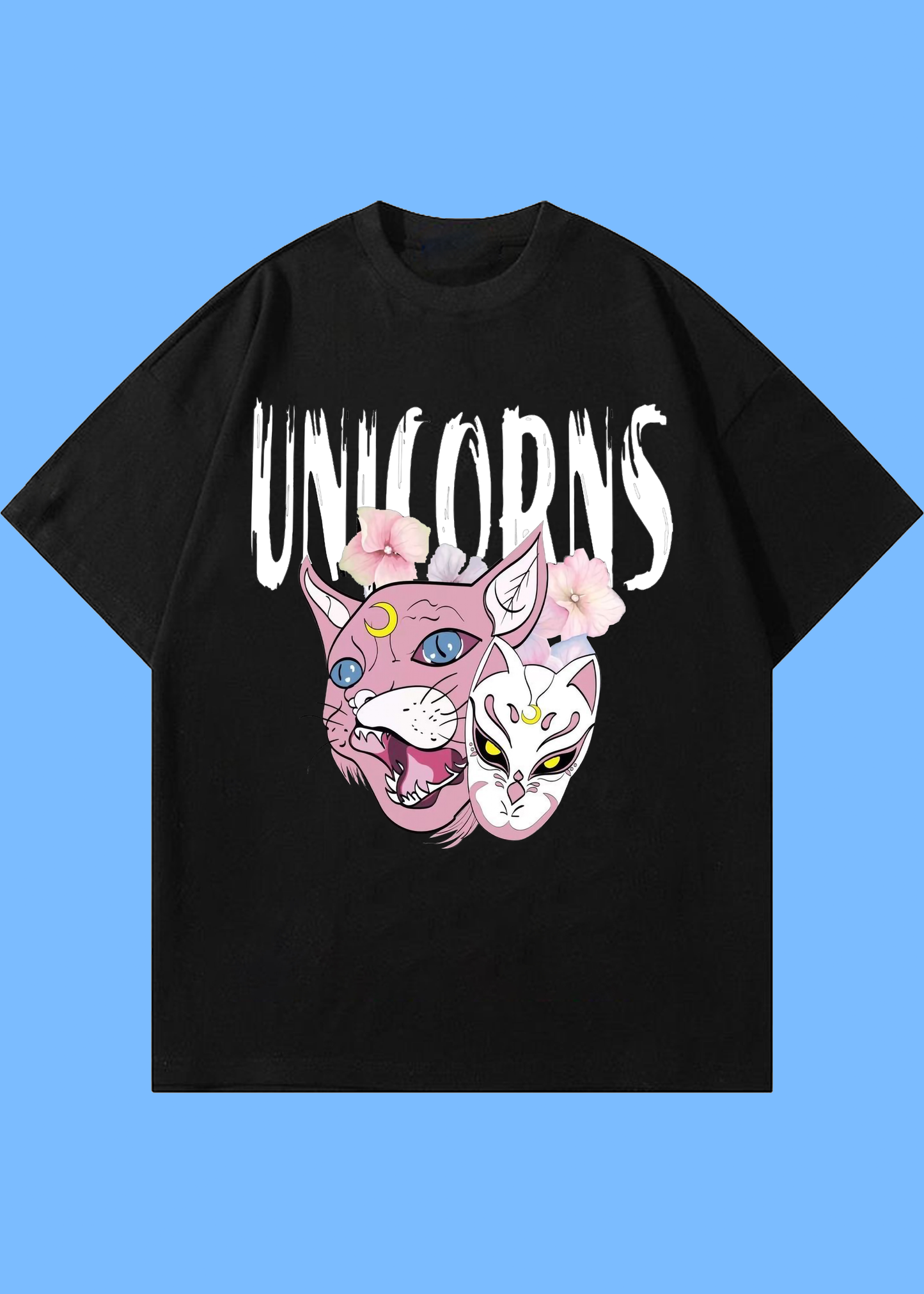 VLAM Unicorns Cartoon Oversized Tshirt