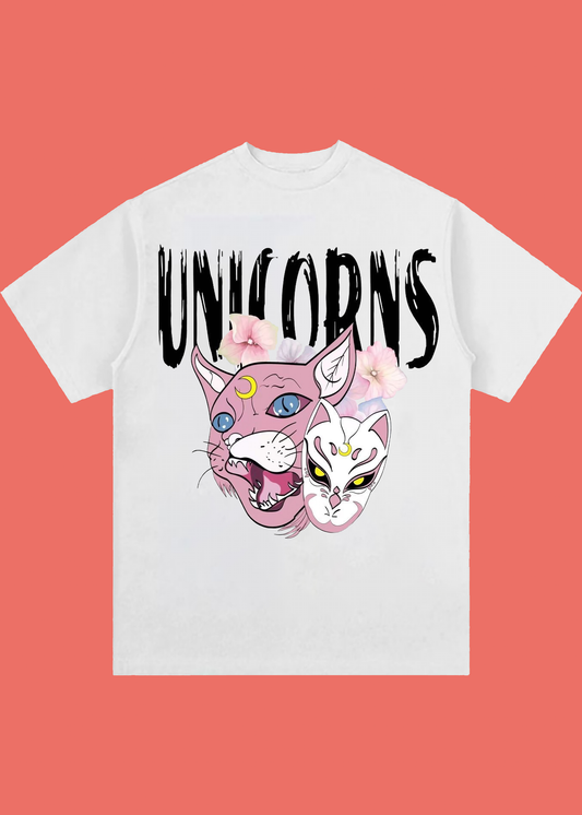 VLAM Unicorns Cartoon Oversized Tshirt