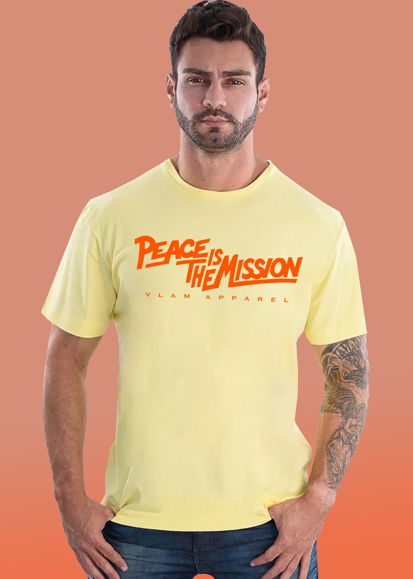 VLAM Peace is the Mission Slogan T-shirt