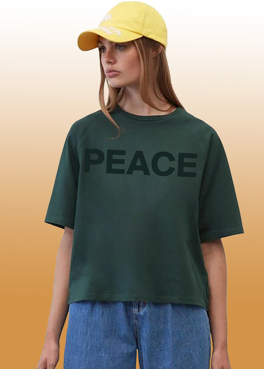 VLAM Women Minimal Print Peace Tshirt