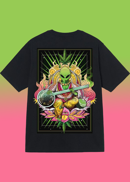 VLAM Graphic Alien Regular Fit Back Print Tshirt