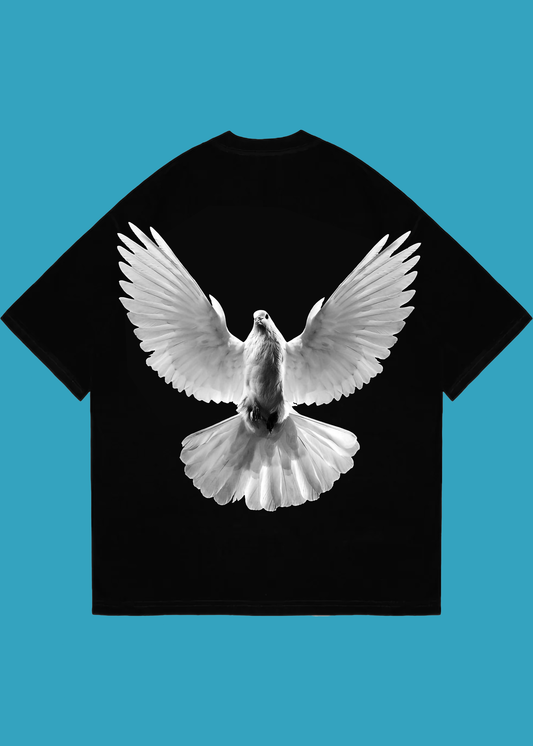VLAM White Bird Unisex Oversized Tshirt