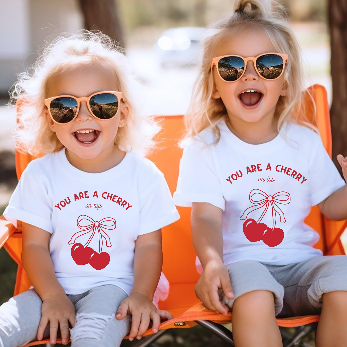 VLAM Cherry Print Kids Tshirt  (Pack of 2)