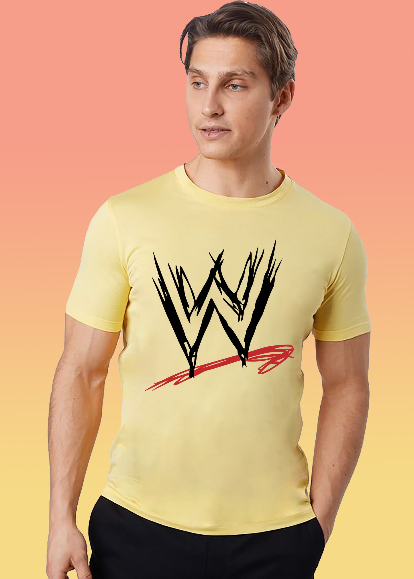 VLAM Mens WWE Boxing T-shirt