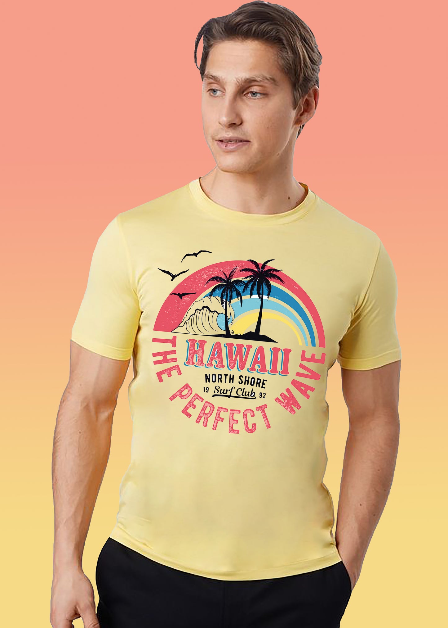 VLAM Mens Hawaii Beach Vibes Tshirt