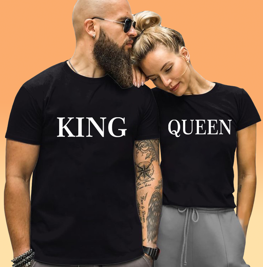 VLAM King And Queen Couple Tshirt (Pack Of 2)