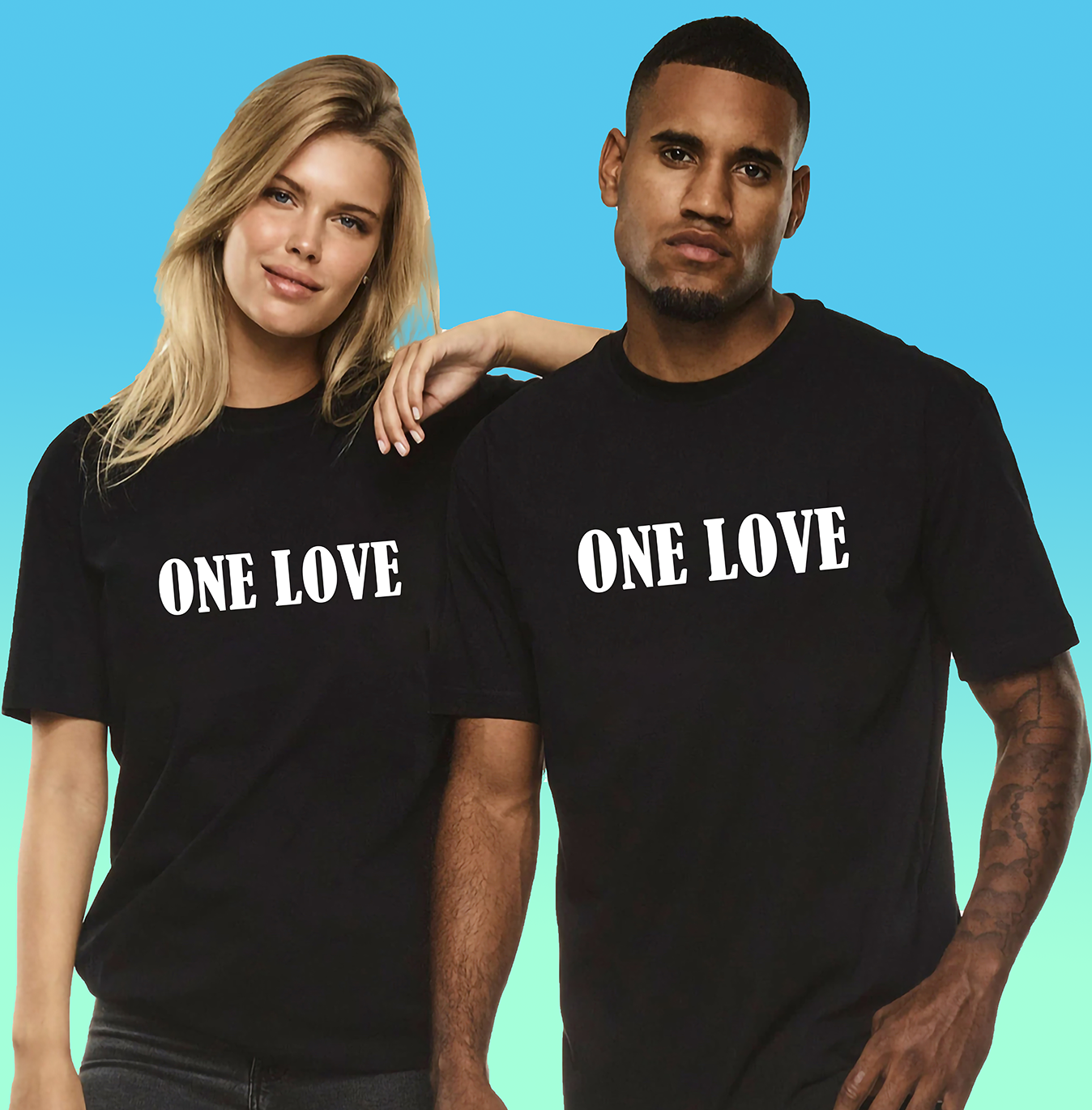 VLAM One Love Couple Tshirt (Pack Of 2)