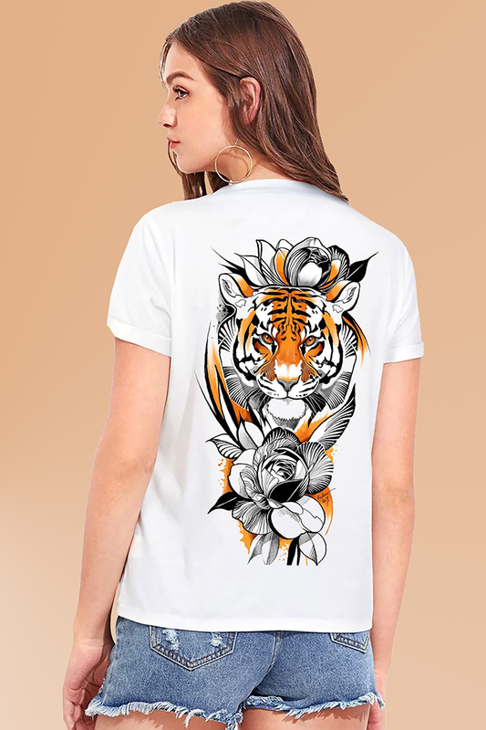 VLAM Tiger Back Print Womens Streetwear T-shirt