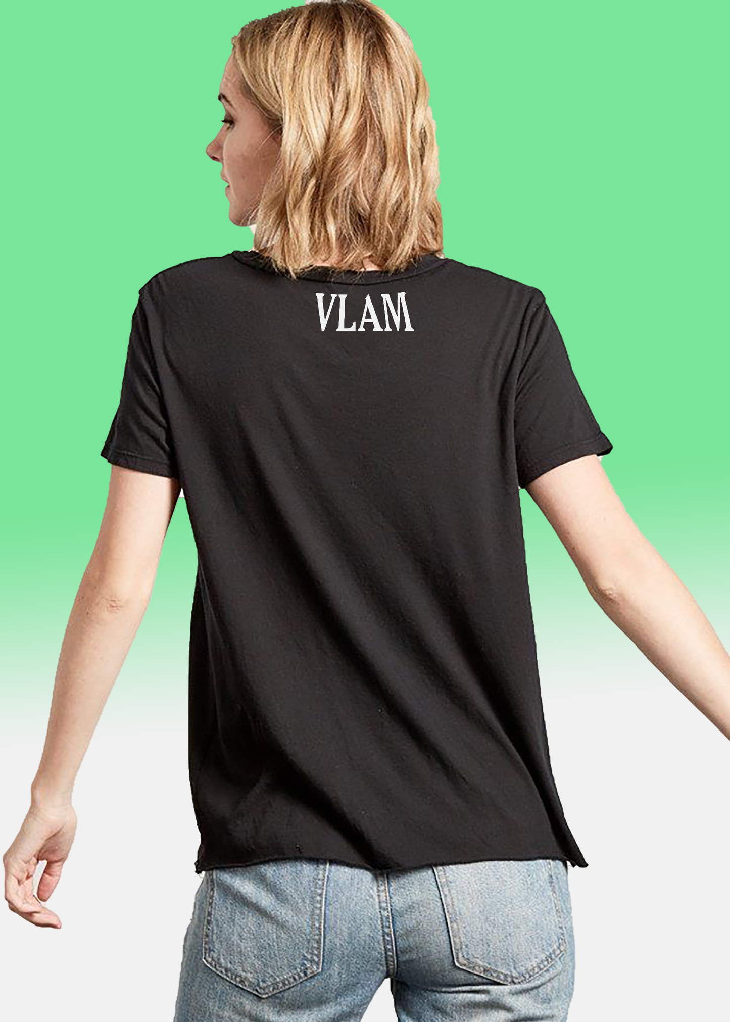 VLAM Regular Fit Black Solid Tshirt
