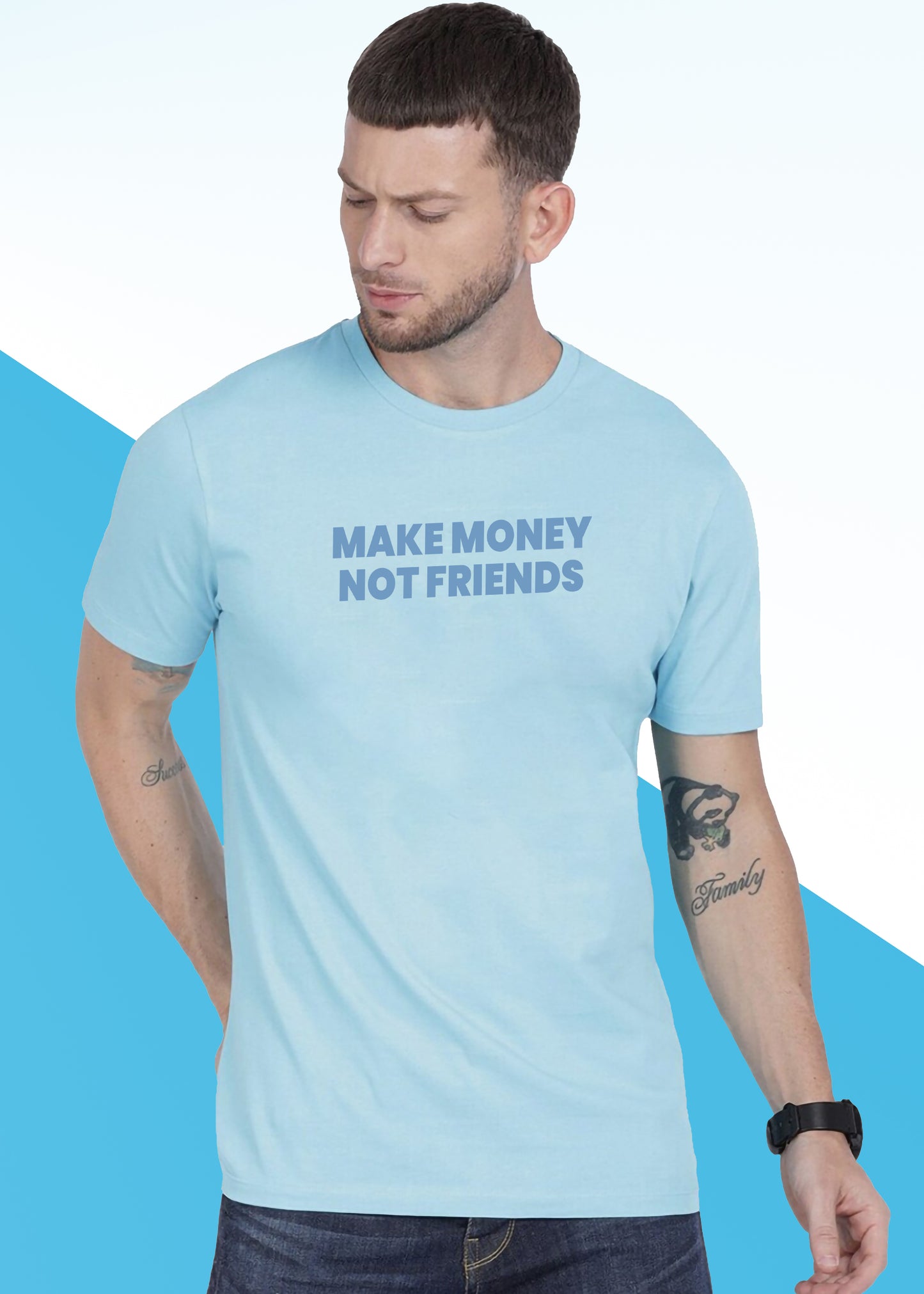 VLAM Make Money Not Friends Statement Tshirt