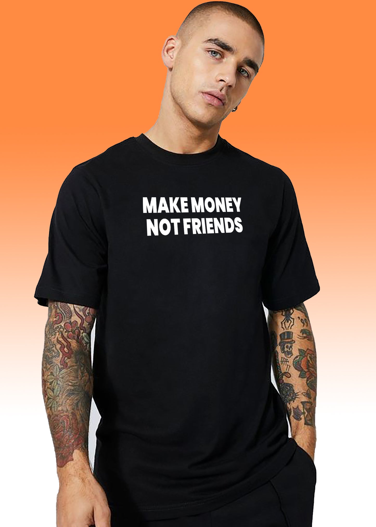 VLAM Make Money Not Friends Statement Tshirt