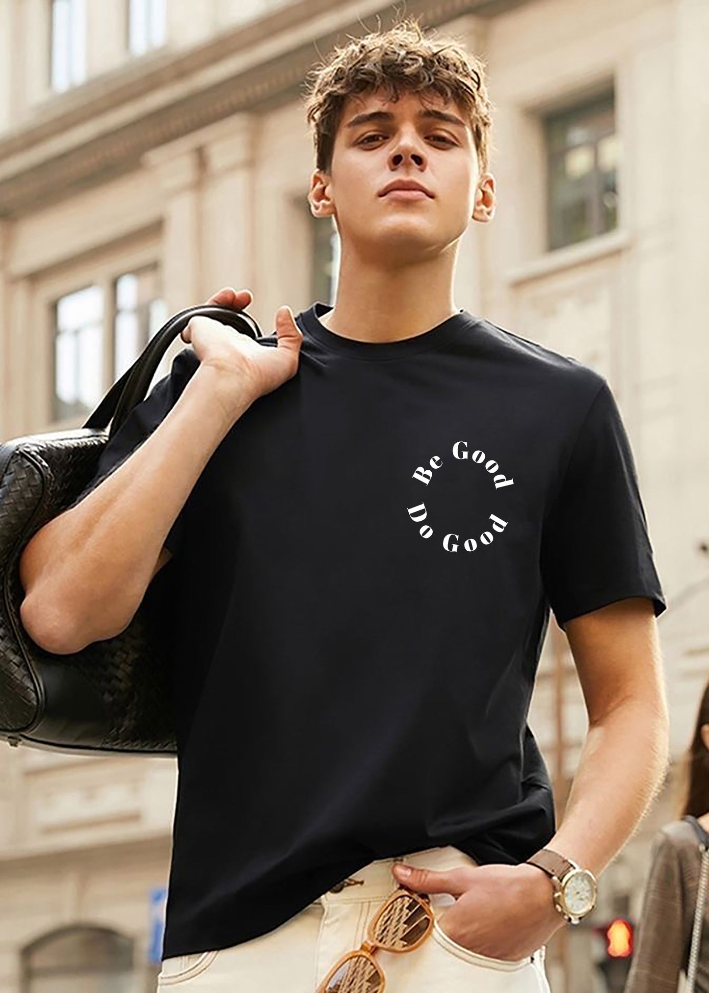 VLAM Be God Do Good Logo Print Mens Tshirt
