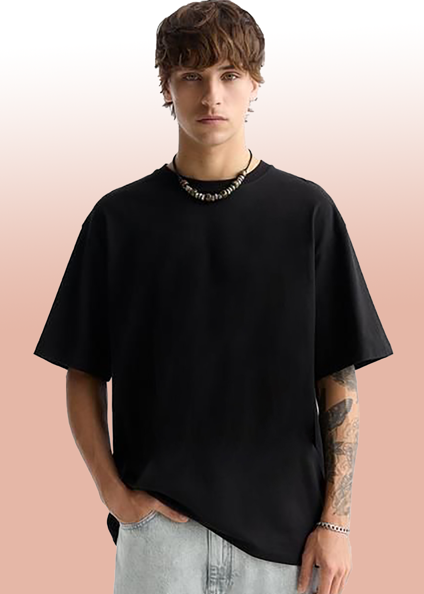 VLAM Solid Black Oversized Tshirt
