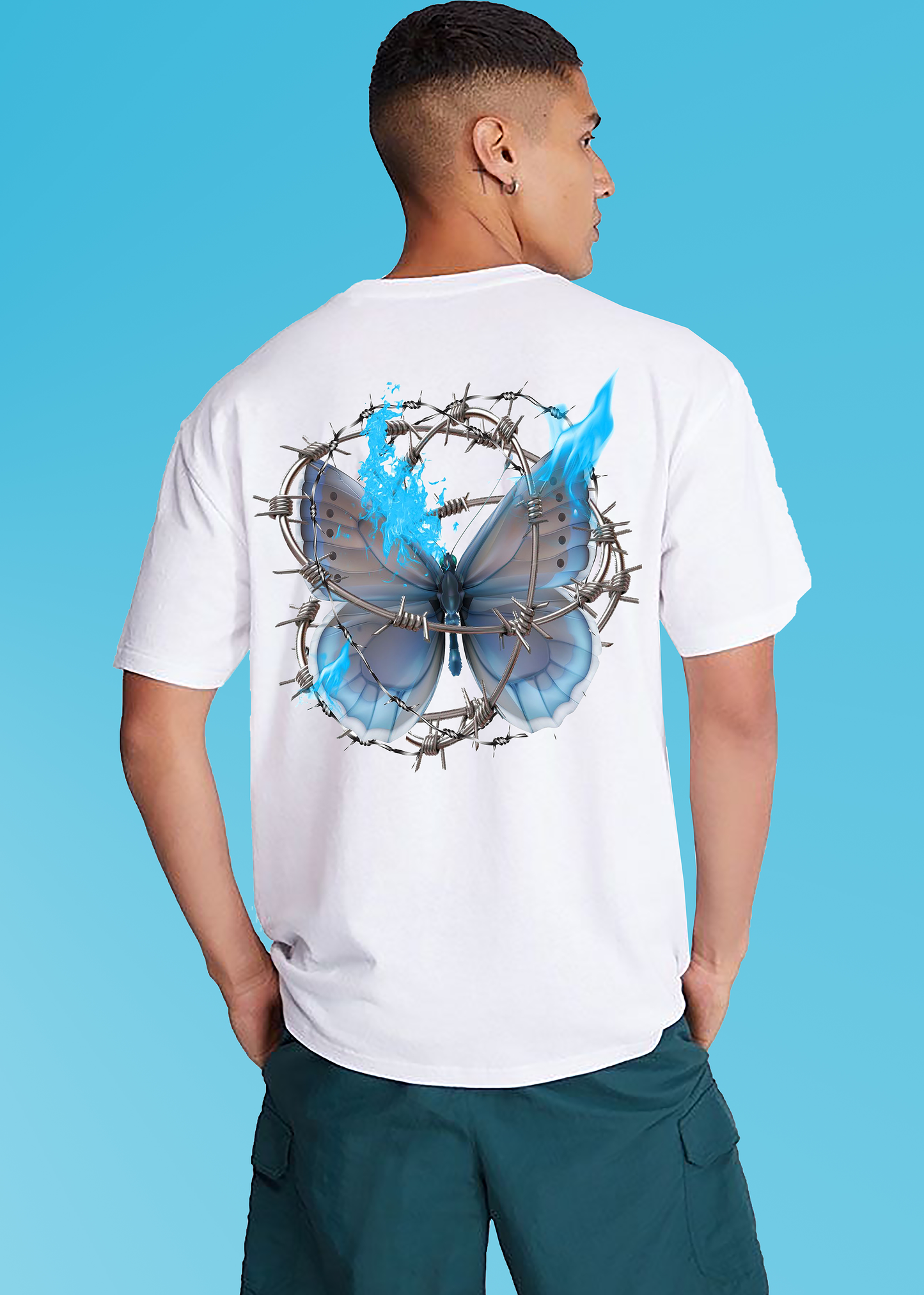 VLAM Graphic Butterfly Back Print Tshirt
