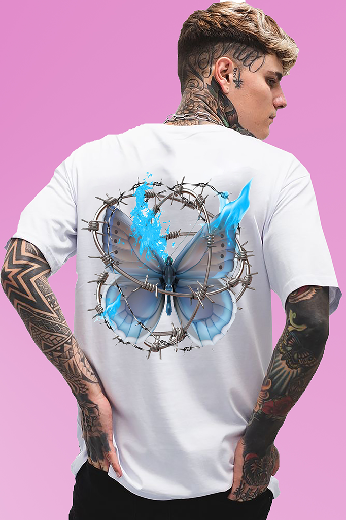 VLAM Graphic Butterfly Back Print Tshirt
