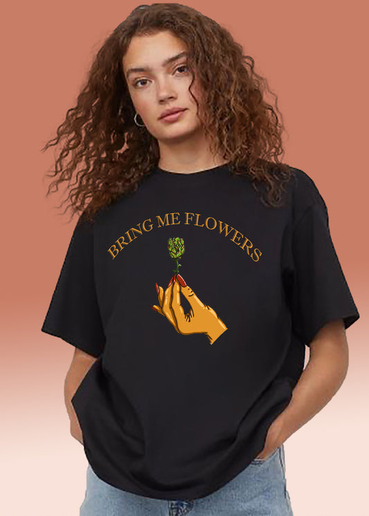 VLAM Bring Me Flowers Women Oversized Tshirt