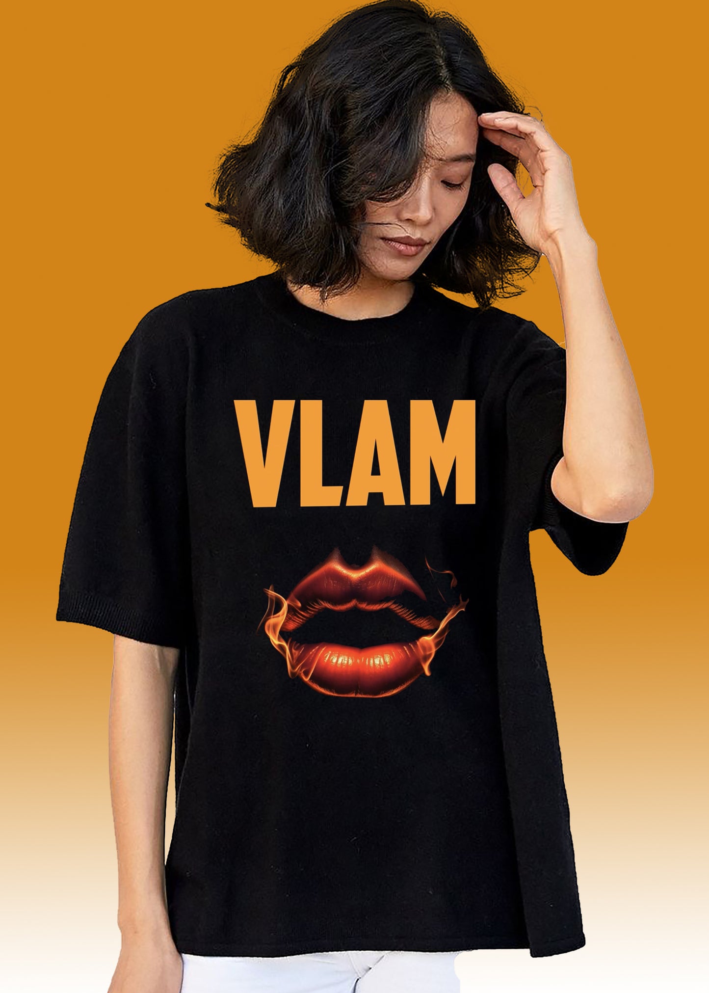 VLAM Trendy Graphic Oversized Tshirt