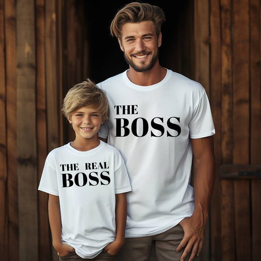 VLAM The Real Boss Dad and Son Tshirt