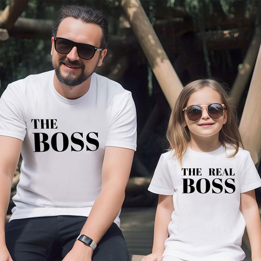 VLAM The Real Boss Dad and Daughter T-shirt