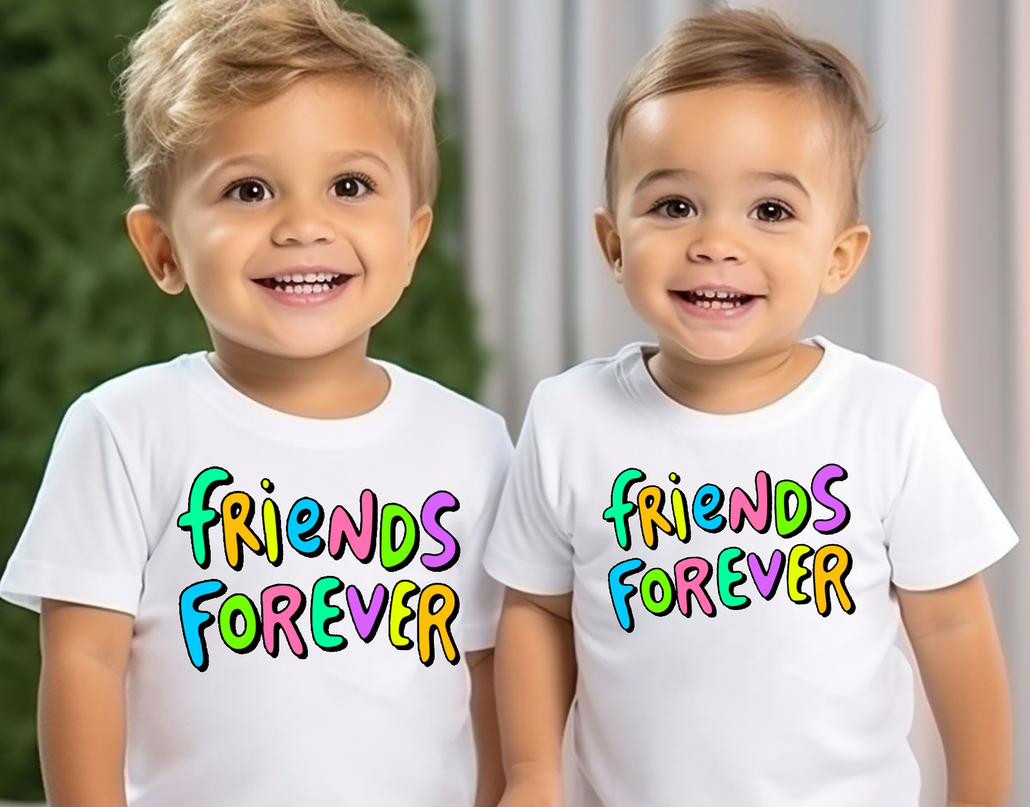 VLAM Friends Forever Kids Tshirt  (Pack of 2)