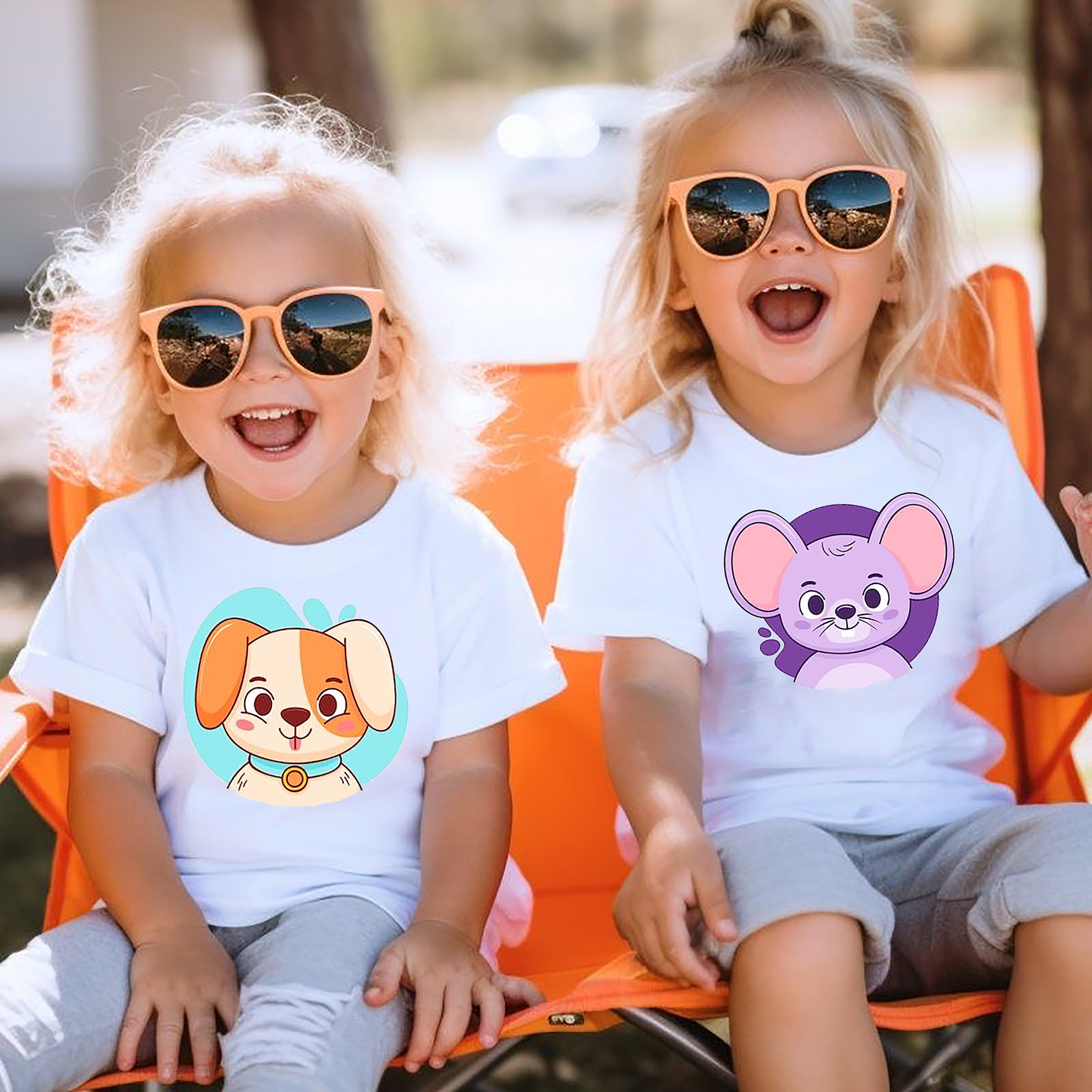 VLAM Cute Cartoon Tshirt For Kids (Pack of 2)