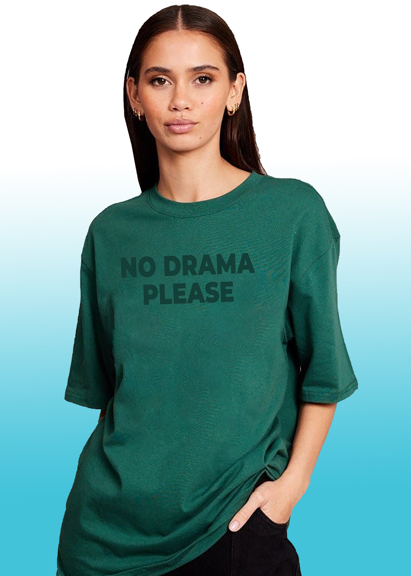 VLAM No Drama Graphic Women Tshirt