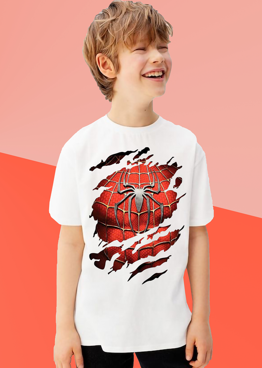 VLAM Spiderman Print Boys Tshirt